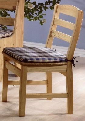9TORBEN Stuhl ohne Armlehne Kiefer gelaugt 20 305 blau